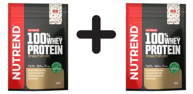 2 x 100% Whey Protein, Cookies & Cream - 400g