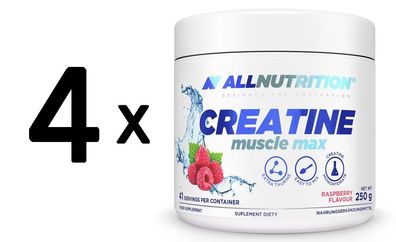 4 x Creatine Muscle Max, Raspberry - 250g