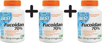 3 x Fucoidan 70%, 300mg - 60 vcaps