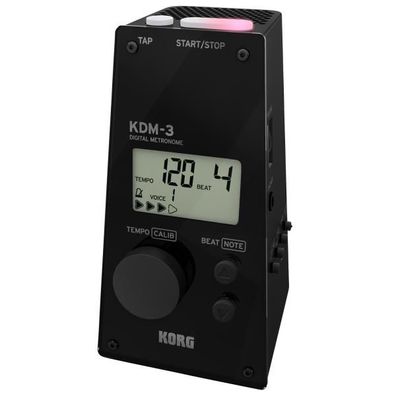 Korg Metronom KDM-3 Taktgeber Digital mit 19 Taktarten Schwarz