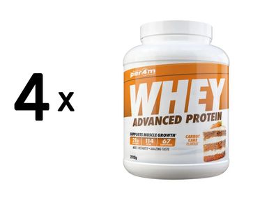 4 x Per4m Whey Advanced Protein (2010g) Carrot Cake