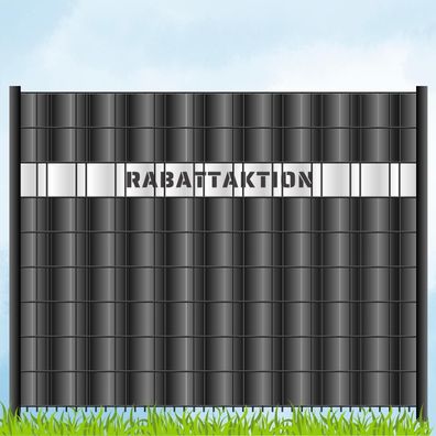 zaun|zu Sichtschutzstreifen Rabattaktion Laser Beschriftung für Doppelstabzaun