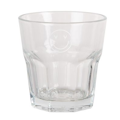 Clayre & Eef Wasserglas 200 ml Transparant Glas Smile (Gr. Ø 8x8 cm / 200 ml)