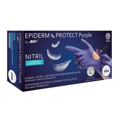 Epiderm Protect Purple by MED-COMFORT, Nitril-Untersuchungshandschuh, puderfrei, viol