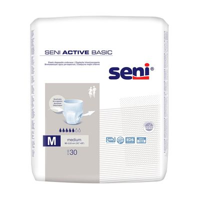 3x Seni Active Basic Inkontinenzpants, Größe M-XL - 30 Stück - M | Packung (30 Stück)