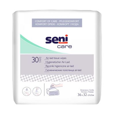 24x Seni Care Hygienetücher Air-Laid - 30 Stüc| Packung (30 Stück)