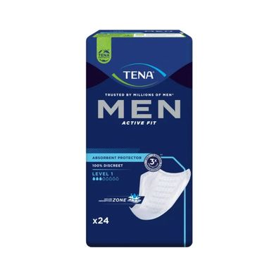 6x TENA Men Active Fit Level 1 Inkontinenzeinlage | Packung (24 Stück)