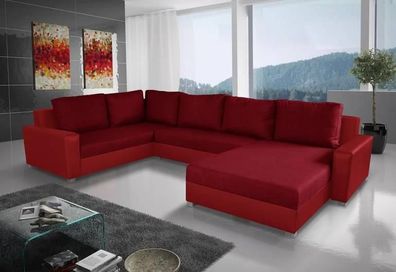 FURNIX Polstercouch in U-form BONARO mit Schlaffunktion und Bettkasten SA09-MA06