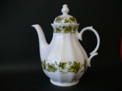 Kaffeekanne Teekanne Bavaria Porcelaine Wunsiedel Porzellan mit Trauben Blätter
