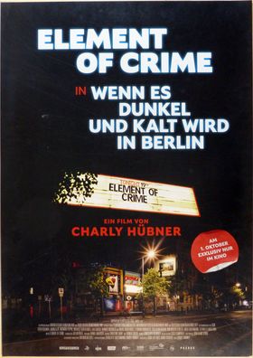 Element of Crime - Wenn es dunkel und kalt wird in Berlin - Original Kinoplakat A1