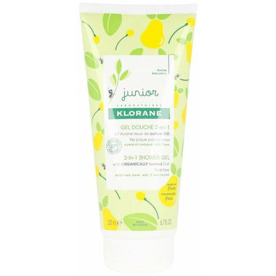 Klorane Junior 2- In-1 Shower Gel - Peac Oat