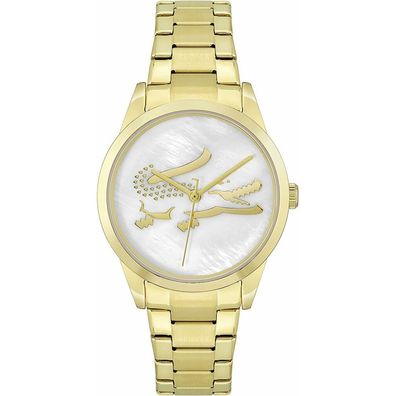 Lacoste Analog Quarzuhr für Damen mit Gelbgoldfarbenes Edelstahlarmband - 2001216