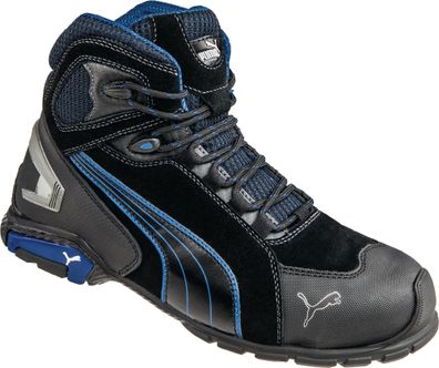 Sicherheitsstiefel Rio Black Mid Gr. 47 schwarz/blau Leder S3 SRC EN20345