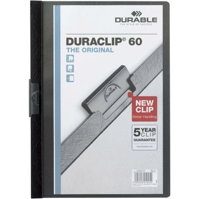 25 Durable Klemmhefter Duraclip schwarz