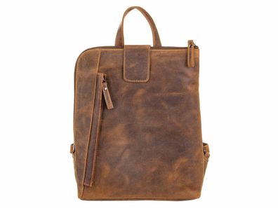 BAXX´S Leder Damen Freizeitrucksack Cityrucksack S47 - Farben: tan