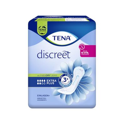 6x TENA Lady Discreet Extra Plus Inkontinenzeinlage | Packung (16 Stück)