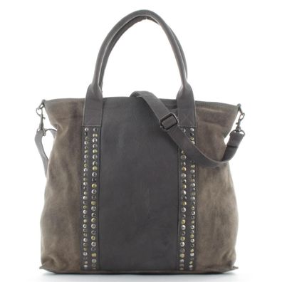 LEI é COZY Shopper Wildleder Nieten - Farbe: Grau