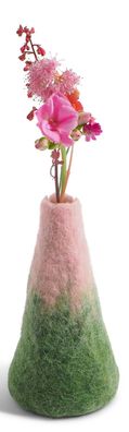 Vase reine Wolle Glas Sand groß Aveva