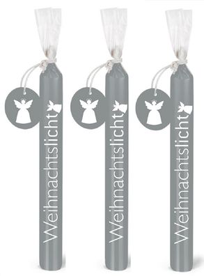 Weihnachtslicht Kerzen 3er Set metallic Bulla Design