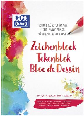 CANSON 100050300 Zeichenblock DIN A3 blanko 120 g/qm