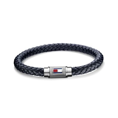 Trendy dark blue leather bracelet TH2701000