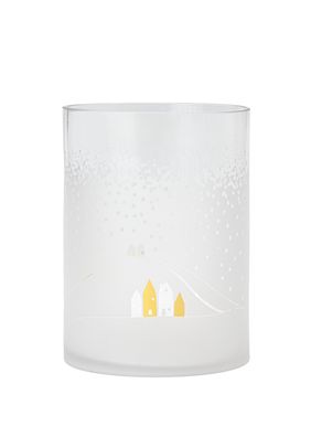 Schneetag Windlicht "Schneelandschaft" Glas Kerzenhalter - Räder Design