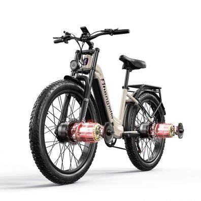 Shengmilo S700 Elektrofahrrad, Doppelmotoren 2000 W, Geschwindigkeit 25-50 km/h