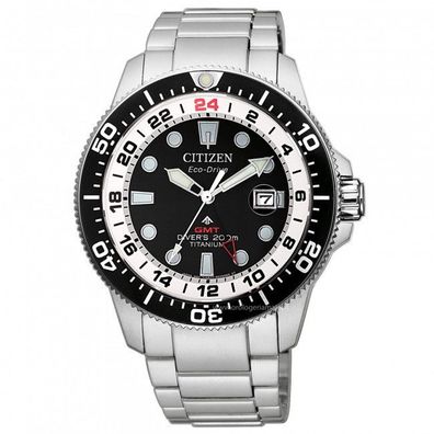 Citizen – Mann – BJ7110-89F – Citizen Diver's Eco Drive GMT Super Titanium mit schwar