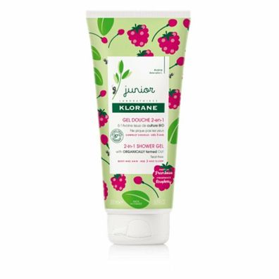 Klorane Junior Shower Gel Haar und Körper Himbeere 200ml