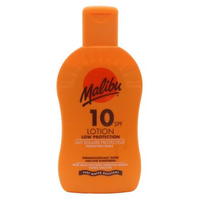 Malibu Sun Lotion SPF10 Niedriger Schutz 200ml Lotion