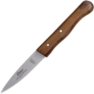 Küchenmesser mittelspitz rostfrei klein Holzgriff Schwarznuss scharf Obst Gemüse