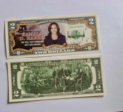 USA Papier Schein/ Souvenier/ Kamala Harris/Geschenk Idee(USA0911241)