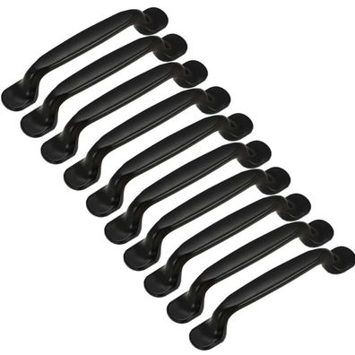 10 Pack Küchenschrank-Türaufkleber für Möbelgriffe, 128 mm (schwarz)