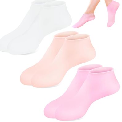 3 Paar Silikonsocken Fuß Spa Pediküre Socken, für Frauen Fuß, Spa