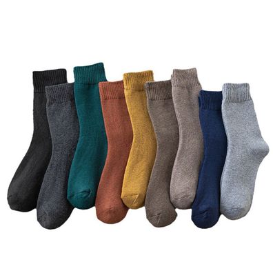 9 Paar verdickte Frottee-Socken, winterwarme Wadensocken für Damen