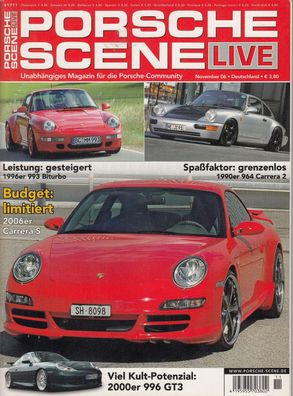 Porsche Scene 11 / 2006, 993 Biturbo, 964 Carrera 2, 2006er Carrera S, 996 GT3