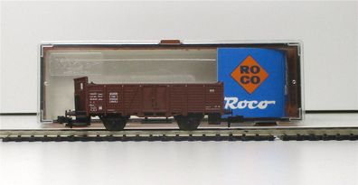 Spur N Roco 02338A Offener Güterwagen m. Bremserhaus DB - OVP (6691H)