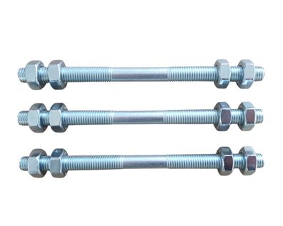 3 x Gewindestange M10 Länge 160 mm je 1x Gewinde M10 rechts u. M10 links + 12 Muttern