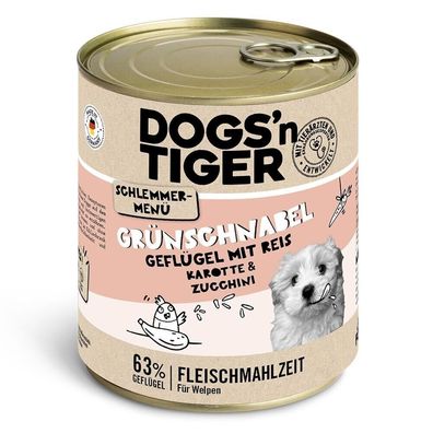 Dogs'n Tiger Hund Grünschnabel 6 x 800g (8,31€/kg)