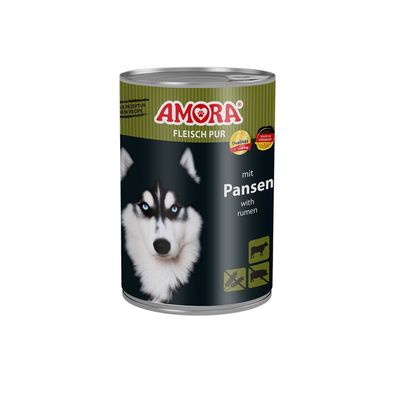 AMORA Dog Dose Fleisch Pur mit Pansen 6 x 400g (9,13€/kg)