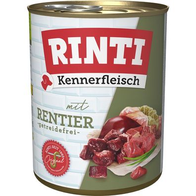 Rinti Dose Kennerfleisch Rentier 12 x 800g (6,24€/kg)