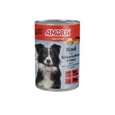 AMORA Dog Dose Sensitive Rind & Süßkartoffel 12 x 400g (7,90€/kg)