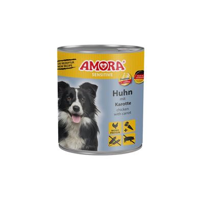 AMORA Dog Dose Sensitive Huhn & Karotte 6 x 800g (7,06€/kg)