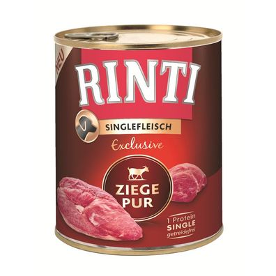 Rinti Dose Singlefleisch Exclusive Ziege Pur 6 x 800g (10,40€/kg)