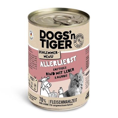 Dogs'n Tiger Katze Allerliebst 6 x 400g (12,46€/kg)