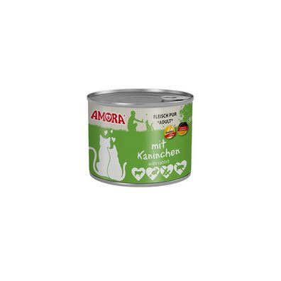 AMORA Cat Dose Fleisch pur Kaninchen 6 x 200g (15,75€/kg)