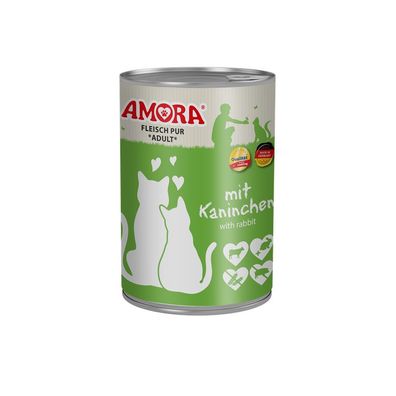 AMORA Cat Dose Fleisch pur Kaninchen 6 x 400g (9,13€/kg)