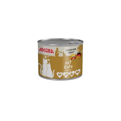 AMORA Cat Dose Fleisch Pur Ente 6 x 200g (15,75€/kg)