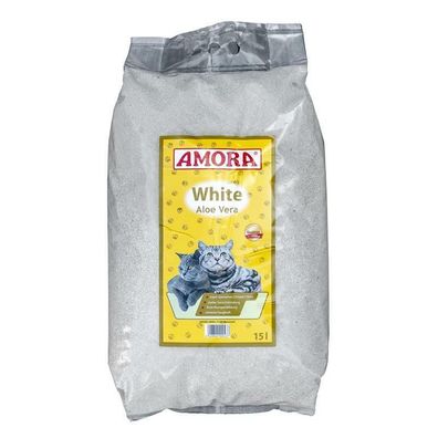 AMORA Katzenstreu White Compact Aloe Vera 15l (2,26€/L)