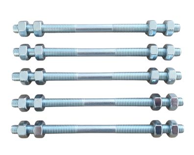 5 x Gewindestange M10 Länge 160 mm je 1x Gewinde M10 rechts u. M10 links + 20 Muttern